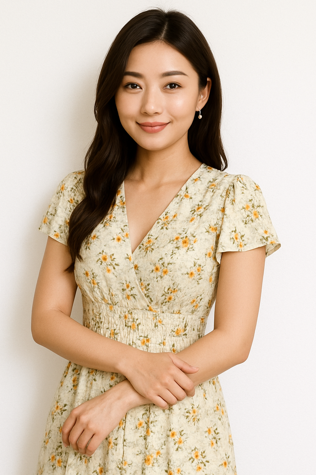花柄ワンピース