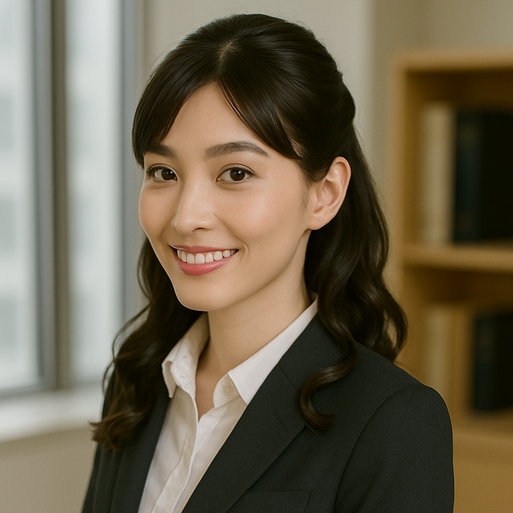 ハーフアップ＋カールの女性