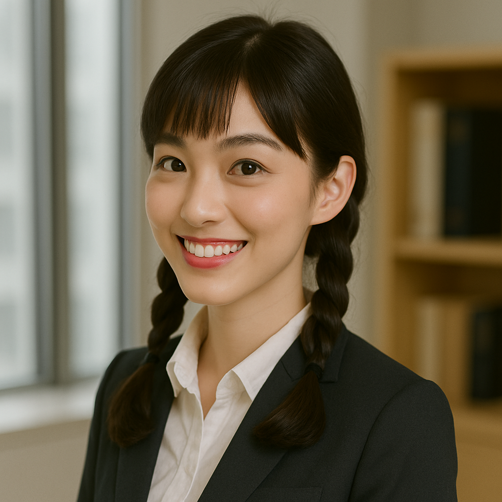 二つ編みの女性